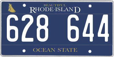 RI license plate 628644