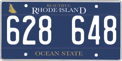 RI license plate 628648