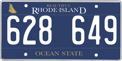 RI license plate 628649