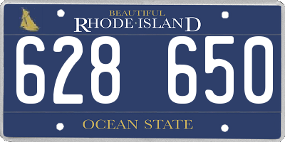 RI license plate 628650