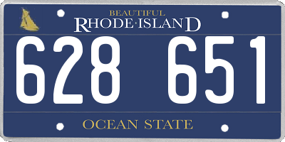 RI license plate 628651