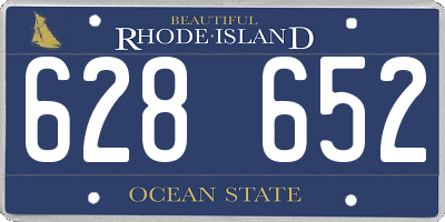 RI license plate 628652