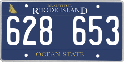 RI license plate 628653