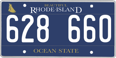 RI license plate 628660