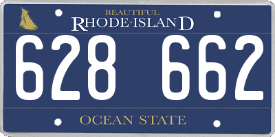 RI license plate 628662