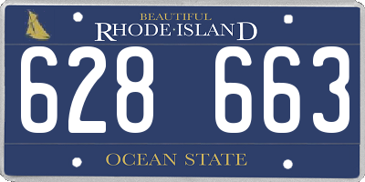 RI license plate 628663