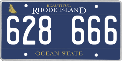 RI license plate 628666