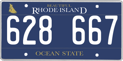 RI license plate 628667