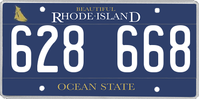 RI license plate 628668