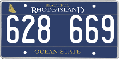 RI license plate 628669