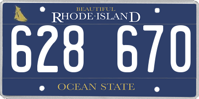 RI license plate 628670