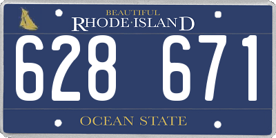 RI license plate 628671