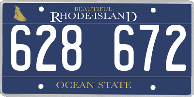 RI license plate 628672