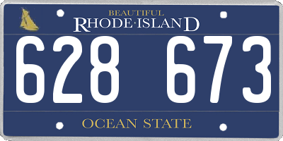 RI license plate 628673