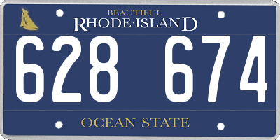 RI license plate 628674
