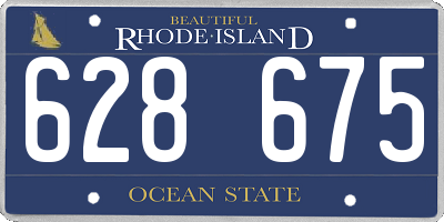 RI license plate 628675