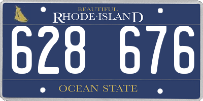 RI license plate 628676