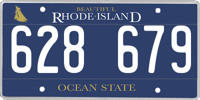 RI license plate 628679