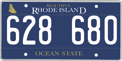 RI license plate 628680