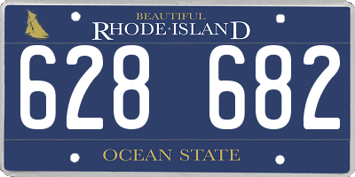 RI license plate 628682