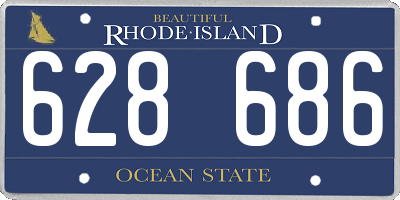 RI license plate 628686