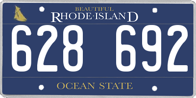 RI license plate 628692