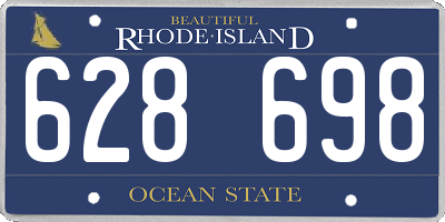 RI license plate 628698
