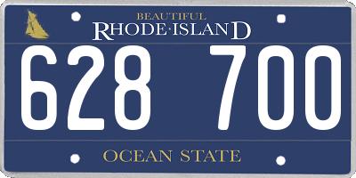 RI license plate 628700