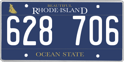 RI license plate 628706