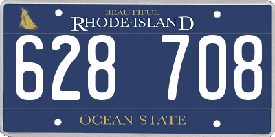 RI license plate 628708