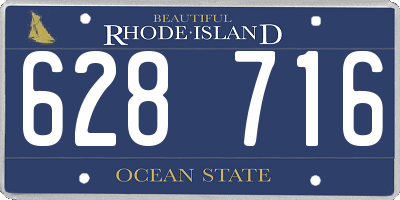 RI license plate 628716