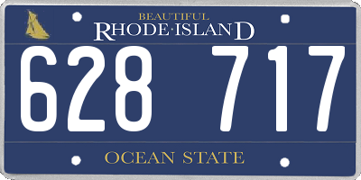 RI license plate 628717