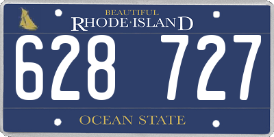 RI license plate 628727