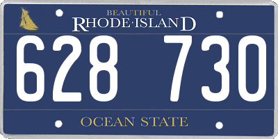 RI license plate 628730