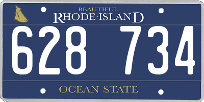 RI license plate 628734