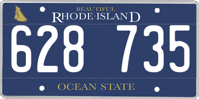 RI license plate 628735