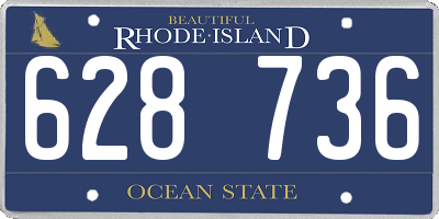 RI license plate 628736