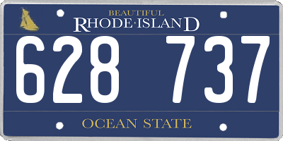 RI license plate 628737