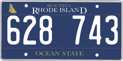 RI license plate 628743