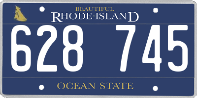 RI license plate 628745