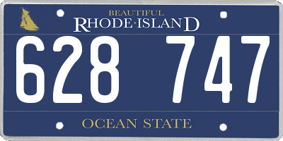RI license plate 628747
