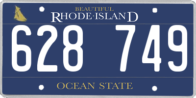 RI license plate 628749