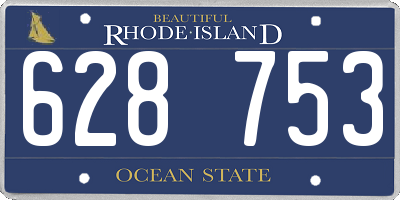 RI license plate 628753