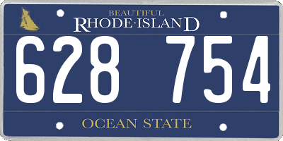 RI license plate 628754