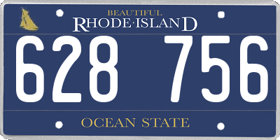 RI license plate 628756