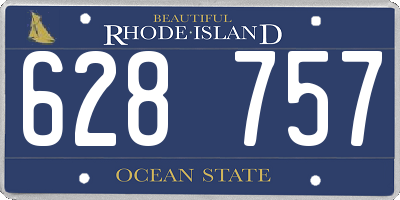 RI license plate 628757