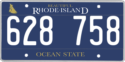 RI license plate 628758