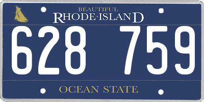RI license plate 628759