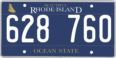 RI license plate 628760