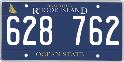 RI license plate 628762